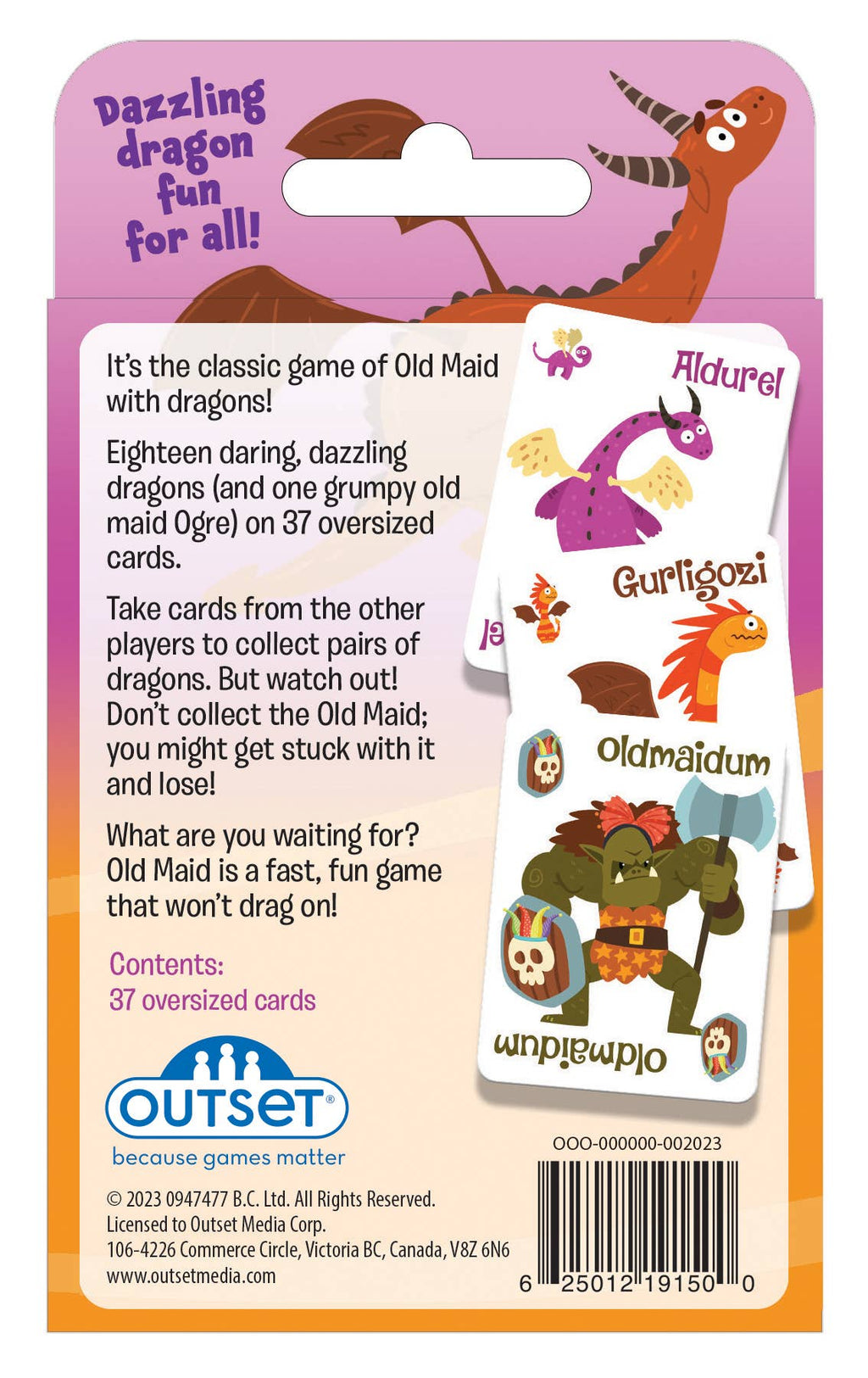 Dragons Old Maid Card Game