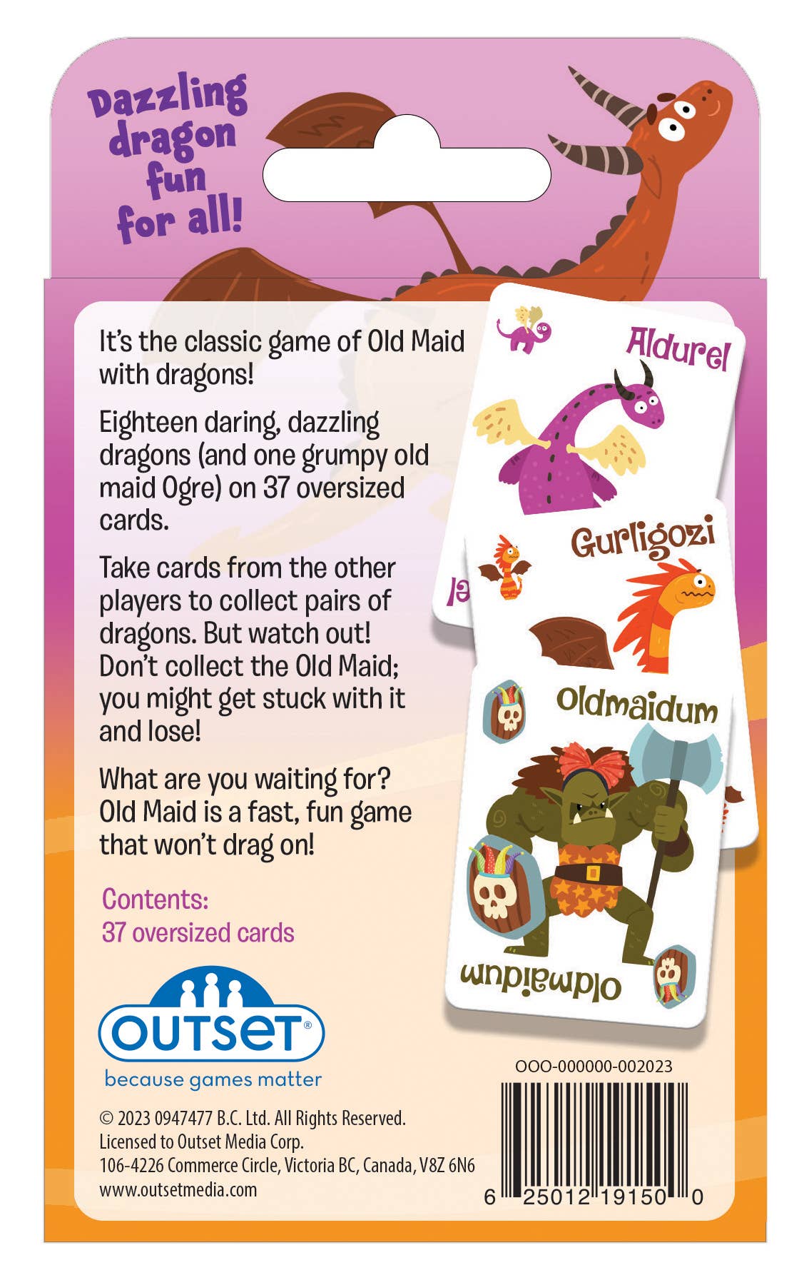 Dragons Old Maid Card Game