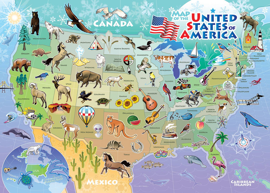 USA Map (tray)