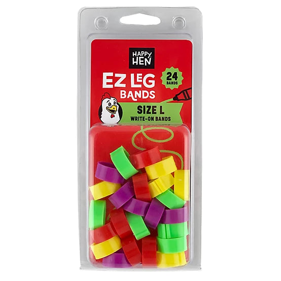 Happy Hen Treats EZ Poultry Leg Bands, Large – 24 Pack