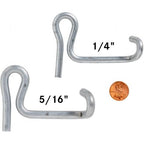 Jake's wire tighteners in 1/4" and 5/16" sizes shown next to a penny for scale
