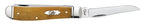 Side view of Case Smooth Antique Bone Mini Trapper with Spey blade open