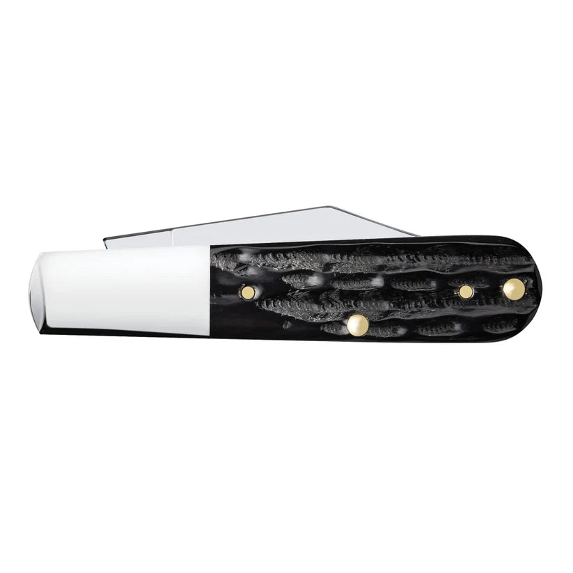 Reverse side of closed Case Jigged Buffalo Horn Barlow knife