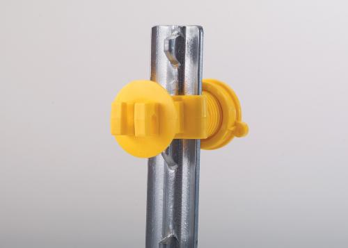 Western Screw-Tight T-Post Insulators – Yellow (25 Pack)