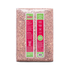 Back of PetsPick Red Cedar Bedding package showing product information and cedar shavings.