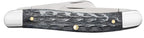 Case Gray Bone Medium Stockman pocket knife closed, showing the Crandall jig gray bone handle with Case oval script shield