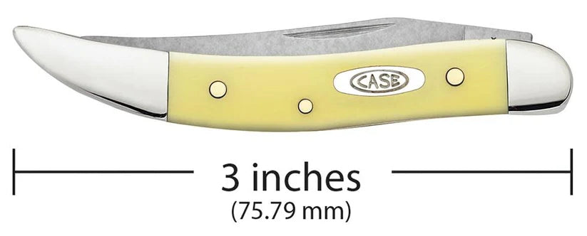 Yellow synthetic handle on Case Small Texas Toothpick 00091