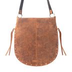 Yellowstone Amber Frontier studded leather sling bag
