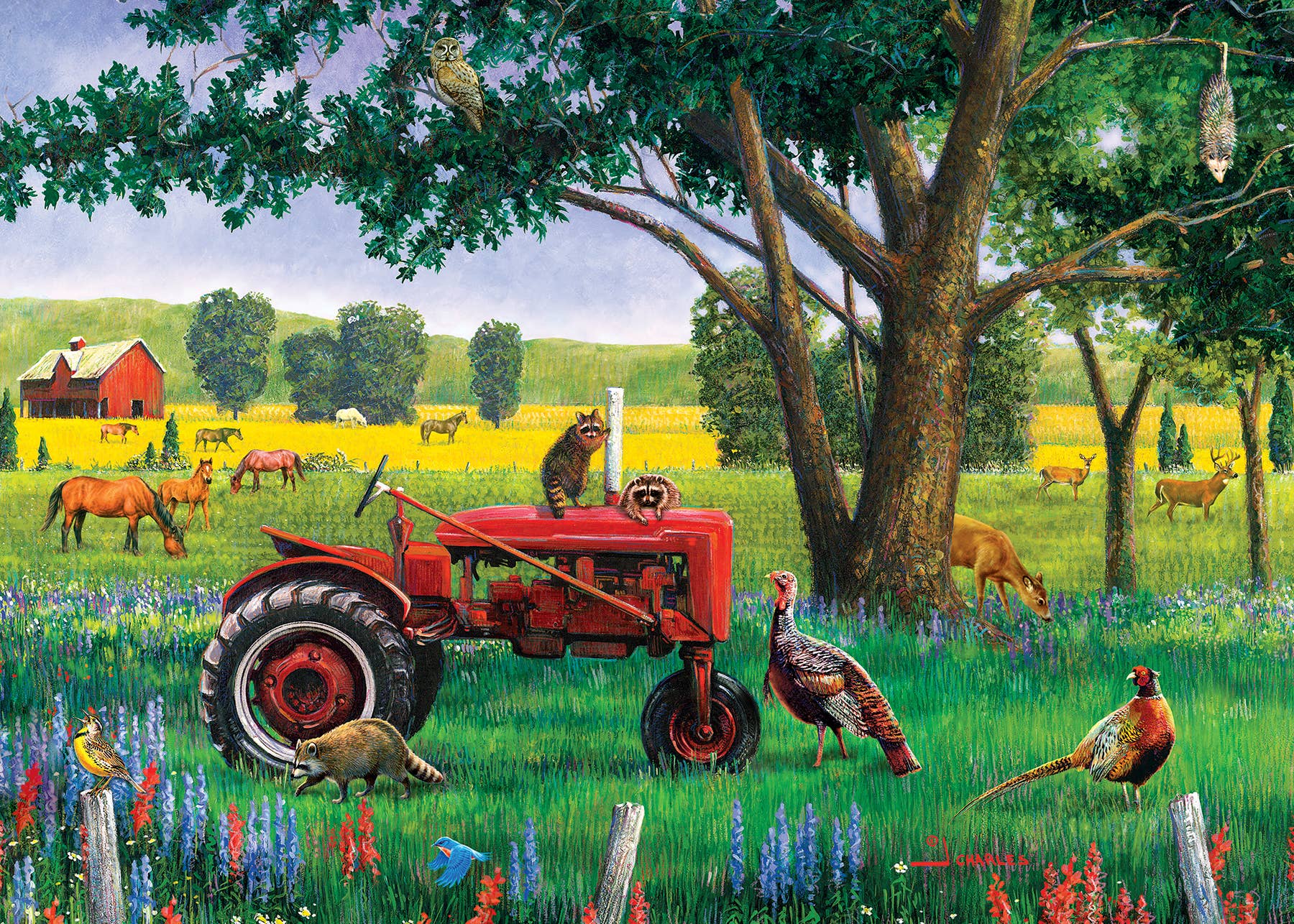 Red Tractor (tray)