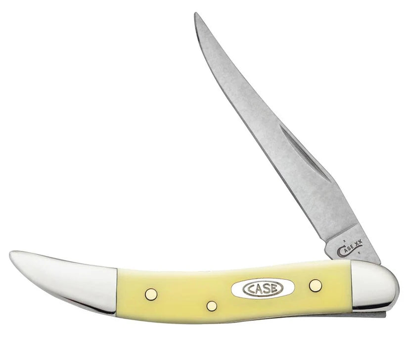 Case Yellow Synthetic Small Texas Toothpick knife, model 00091
