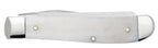 Case Rejoice Embellished Smooth Natural Bone Mini Trapper pocket knife closed, showing the smooth natural bone handle