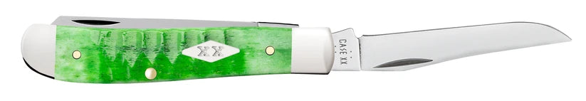 Case Gator Mini Trapper knife with bright green handle 