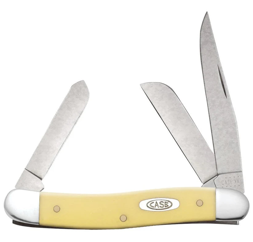 Case Yellow Synthetic Medium Stockman pocket knife, model 00035