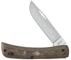 Case XR Sod Buster Jr. Luna Richlite knife with Skinner blade partially open and XX handle design