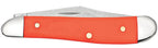 Reverse side of closed Case Peanut showing smooth orange synthetic handle