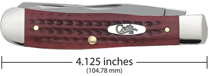Case Pocket Worn Old Red Bone Trapper pocket knife, model 00783