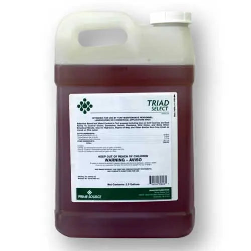 Triad Select 3-Way Herbicide 2.5-gallon jug with carrying handle and front label