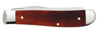 Case Disciple Chestnut Bone Mini Trapper pocket knife closed, showing the plain smooth chestnut bone handle