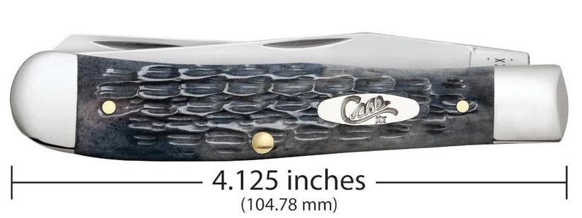 Closed Case Pocket Worn Crandall Jig Gray Bone Trapper with 4.125-inch length measurement