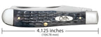 Closed Case Pocket Worn Crandall Jig Gray Bone Trapper with 4.125-inch length measurement