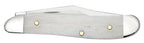 Case Trust Peanut pocket knife closed, showing the plain smooth natural bone handle