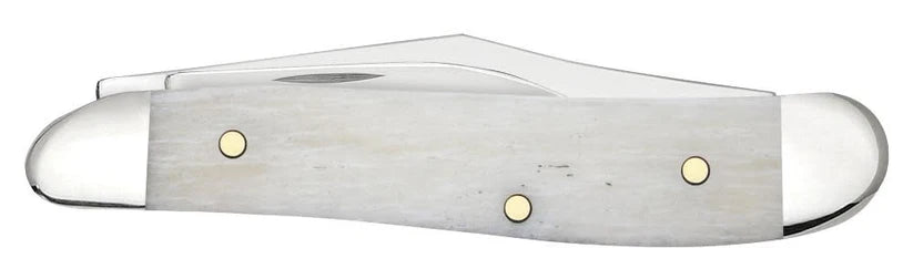 Case Trust Peanut pocket knife closed, showing the plain smooth natural bone handle