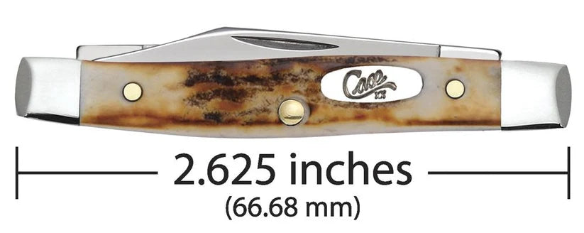 Genuine stag handle detail on Case Small Pen knife 00088