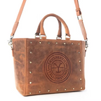 Myra Yellowstone Valley Soul amber leather tote