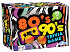 80s and 90s Trivia Game box with colorful retro design