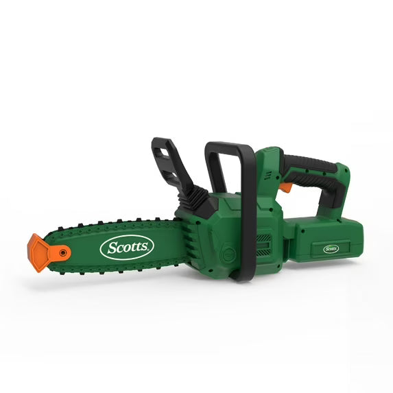 Scott's Battery-Powered Toy Chainsaw for Kids – Pretend Play Tool with Rotating Chain, Realistic Sounds, Durable Construction, Ages 3+ (Batteries Included)