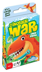 Dinosaur War card game box with colorful dinosaur illustrations