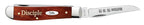 Case Disciple Chestnut Bone Mini Trapper pocket knife, side view with one blade open and Matthew 28:19-20 on the blade
