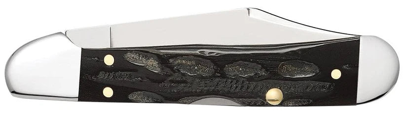 Reverse side of closed Case Jigged Buffalo Horn Mini CopperLock knife