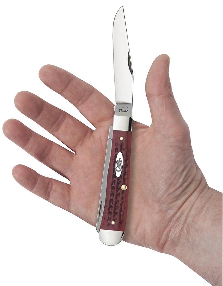 Case Pocket Worn Old Red Bone Trapper pocket knife, model 00783