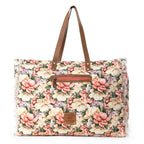 Myra floral weekender bag with side pockets and structured shape
