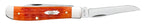Case Tequila Sunrise Bone Mini Trapper with Wharncliffe blade open, shown from the side