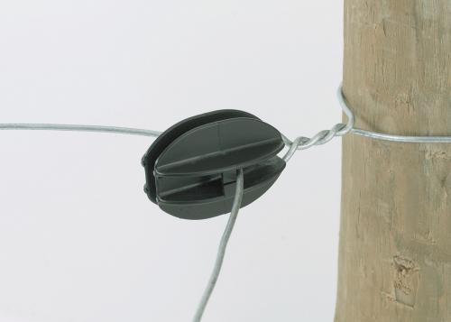 Corner Knob Electric Fence Insulator – Black (10 Pack)