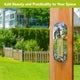 Garden photo: “Country Birds metal thermometer displayed on a wooden garden post”