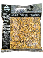 Triple Grip deer feed in a clear bag showing the corn and feed mixture.