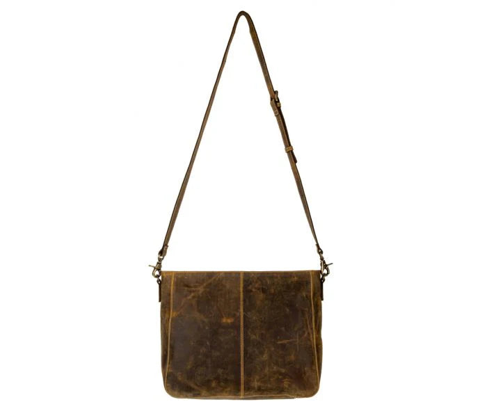 MYRA CARLISLE LEATHER HAIRON BAG