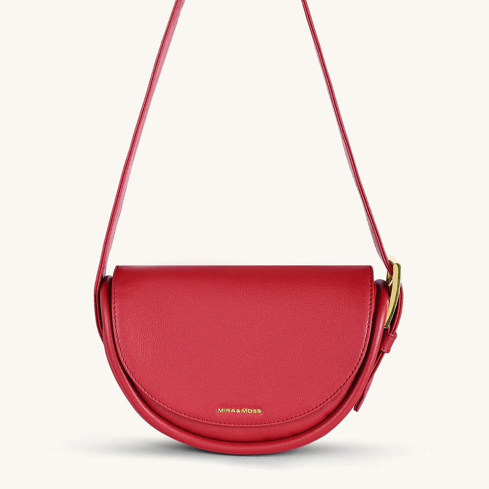 Mira & Moss Sophia Shoulder Bag – Garnet Red