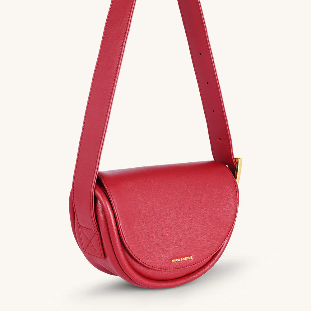 Mira & Moss Sophia Shoulder Bag – Garnet Red