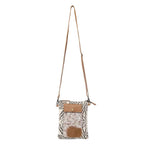 Myra Vuierra Rivet Western crossbody bag with adjustable genuine leather shoulder strap