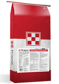 Red and white Purina Sheep Mineral with ClariFly bag showing the product label.