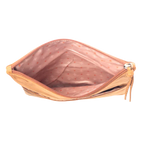 Western leather clutch with spacious interior compartments