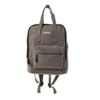 Structured canvas backpack with spacious main compartment