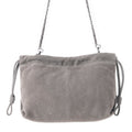 Wanderlust Suede Shoulder Bag in Moon Ash