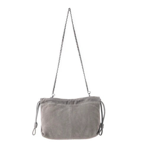 Wanderlust Suede Shoulder Bag in Moon Ash