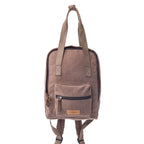 Myra Silent Dune khaki taupe canvas backpack