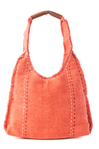 Myra Wild Scarlet upcycled canvas shoulder bag